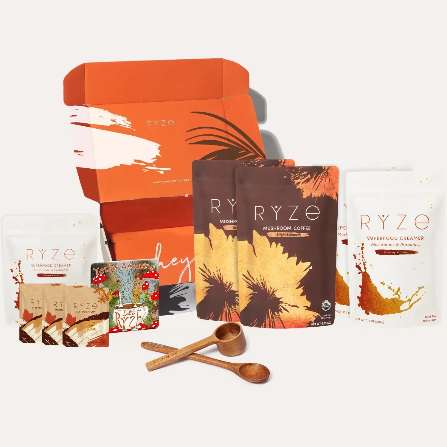 RYZE Lovers Gift Set: 2 Coffees + 2 Creamers S9