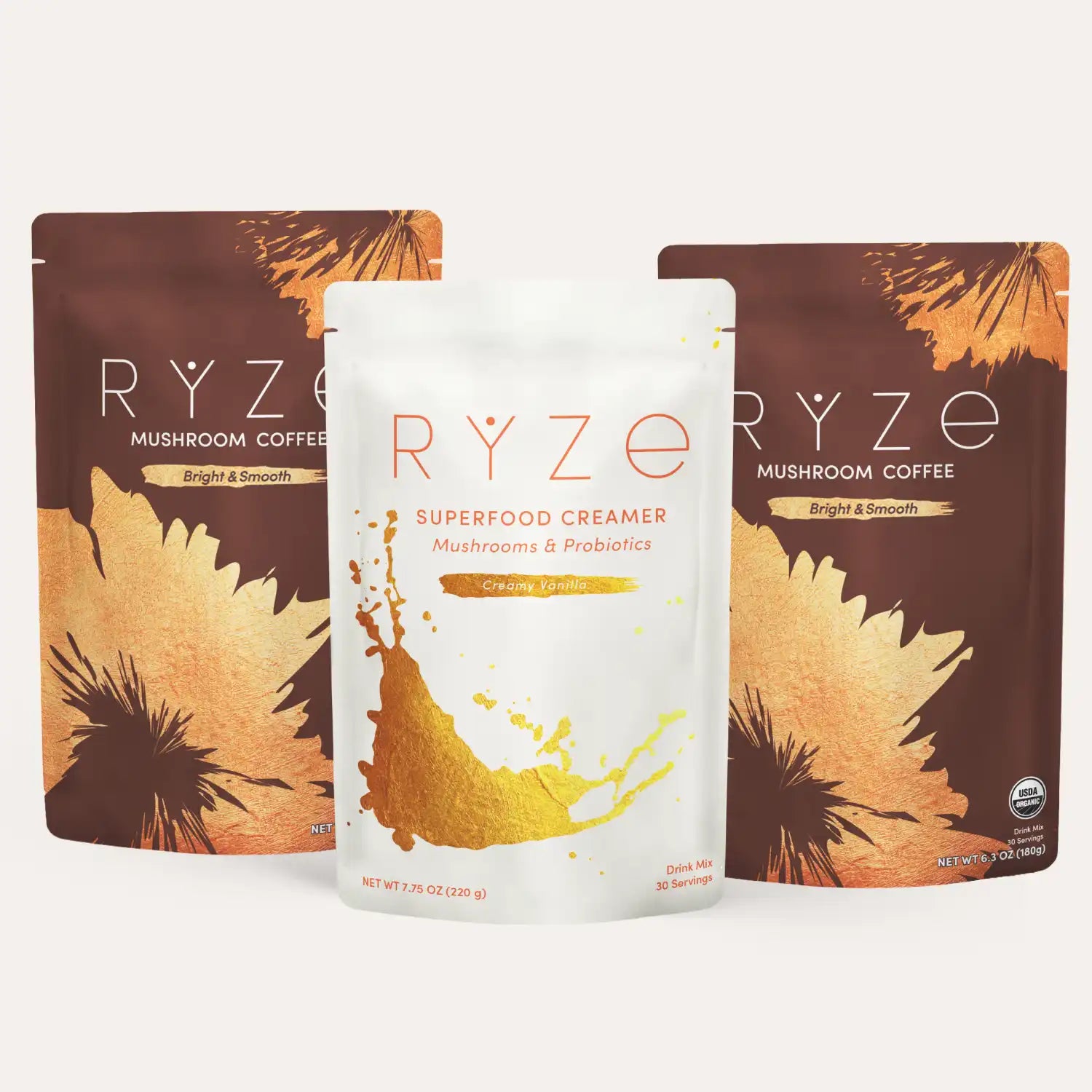 RYZE Starter Gift Set (2 Coffees + 1 Creamer) W2