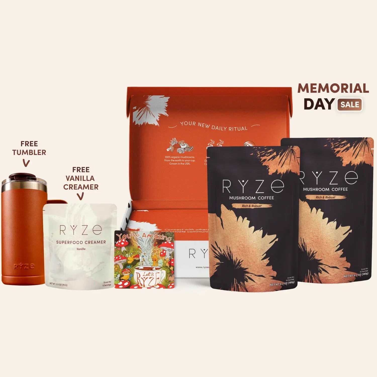 Mushroom Coffee Dark Roast Starter Kit 60 Serving E7