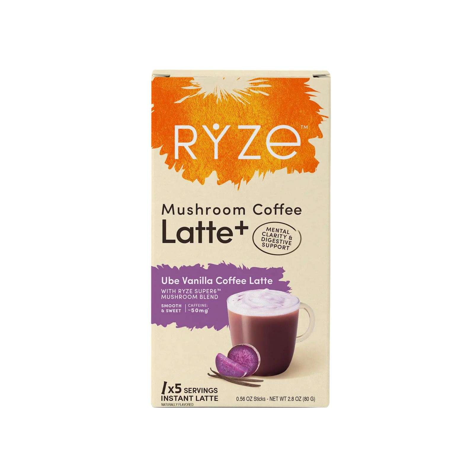 Ube Vanilla Coffee Latte Carton A5